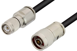 PE37980 - N Male to TNC Male Cable Using PE-C300 Coax