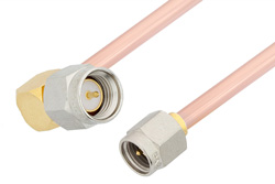 PE3821 - SMA Male Right Angle to SMA Male Cable Using RG402 Coax