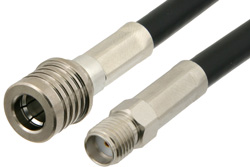 PE38277 - SMA Female to QMA Male Cable Using RG58 Coax