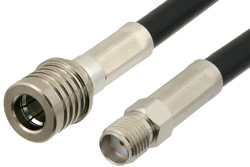 PE38278 - SMA Female to QMA Male Cable Using PE-C195 Coax