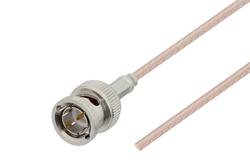 PE38438 - 75 Ohm BNC Male to Straight Cut Lead Cable Using 75 Ohm RG179 Coax