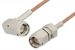 PE3865 - SMA Male to SMA Male Right Angle Cable Using RG178 Coax