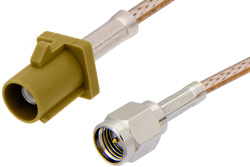 PE39343K - SMA Male to Curry FAKRA Plug Cable Using RG316 Coax