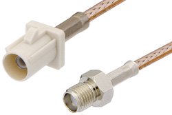 PE39346B - SMA Female to White FAKRA Plug Cable Using RG316 Coax