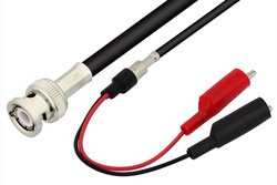 PE3954 - BNC Male to Alligator Clip Cable Using 75 Ohm RG59 Coax