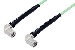 PE3C1144 - TNC Male Right Angle to TNC Male Right Angle Low Loss Cable Using PE-P142LL Coax, RoHS