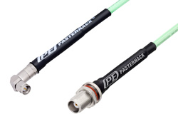 PE3C1173 - SMA Male Right Angle to TNC Female Bulkhead Low Loss Cable Using PE-P142LL Coax, RoHS