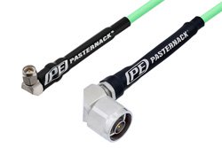 PE3C1528 - SMA Male Right Angle to N Male Right Angle Low Loss Cable Using PE-P142LL Coax, RoHS