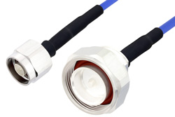 N Male to 7/16 DIN Male LSZH Jacketed Cable 100 CM Length Using SR402FLJ Low PIM Coax, RoHS