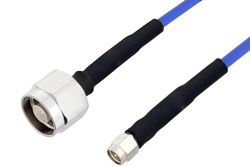  N Male to SMA Male LSZH Jacketed Cable 100 CM Length Using SR402FLJ Low PIM Coax, RoHS