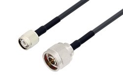 PE3C2662/HS - N Male to TNC Male Cable Using LMR-240-DB Coax with HeatShrink