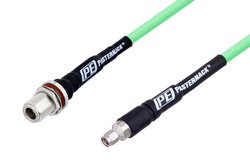 PE3C3246 - SMA Male to N Female Bulkhead Low Loss Test Cable Using PE-P300LL Coax