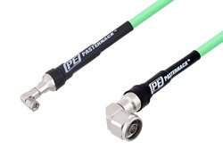 PE3C3249 - SMA Male Right Angle to N Male Right Angle Low Loss Test Cable Using PE-P300LL Coax