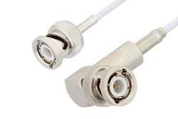 PE3C3377 - BNC Male to BNC Male Right Angle Cable Using RG188 Coax