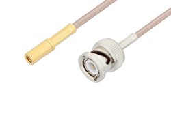 PE3C3408 - SSMB Plug to BNC Male Cable Using RG316 Coax