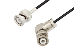 PE3C3465 - BNC Male to MHV Male Right Angle Cable Using RG174 Coax