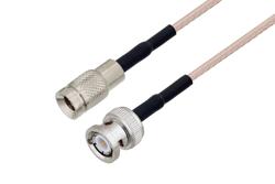 PE3C3537/HS - 1.0/2.3 Plug to BNC Male Cable Using RG316-DS Coax with HeatShrink