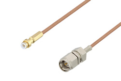 PE3C3989 - Snap-On MMBX Plug to SMA Male Cable Using RG178 Coax