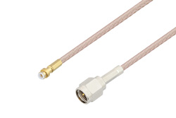 PE3C4019 - Snap-On MMBX Plug to SMA Male Cable Using RG316 Coax