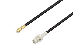 PE3C4046 - Snap-On MMBX Plug to SMA Female Cable Using RG174 Coax