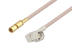 PE3C4407 - SMA Male Right Angle to SSMC Plug Cable Using RG316 Coax