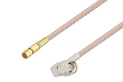 PE3C4438 - SMA Male Right Angle to SSMC Plug Cable Using RG316-DS Coax