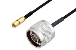 PE3C4451 - N Male to SSMC Plug Cable Using PE-SR405FLJ Coax