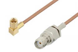 PE3C4464 - SMA Female to SSMC Plug Right Angle Cable Using RG178 Coax