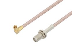 PE3C4474 - SMA Female Bulkhead to SSMC Plug Right Angle Cable Using RG316-DS Coax