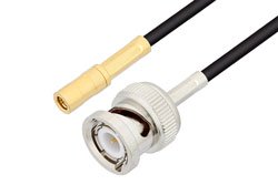 PE3C5212 - BNC Male to SSMB Plug Low Loss Cable Using LMR-100 Coax