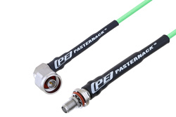 PE3C5280 - N Male Right Angle to SMA Female Bulkhead Low Loss Cable Using PE-P160LL Coax