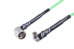 PE3C5281 - N Male Right Angle to SMA Male Right Angle Low Loss Cable Using PE-P160LL Coax