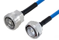 PE3C5855 - Plenum 7/16 DIN Male to 7/16 DIN Female Low PIM Cable Using SPP-250-LLPL Coax , LF Solder