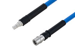 PE3C5863 - Plenum QMA Male to QMA Female Low PIM Cable Using SPP-250-LLPL Coax , LF Solder