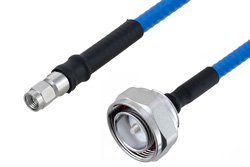 PE3C5886 - 7/16 DIN Male to SMA Male Cable Using SPP-250-LLPL Coax