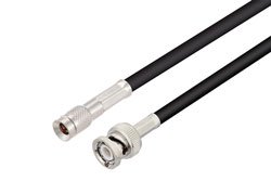 PE3C6155 - 1.0/2.3 Plug to BNC Male Low Loss Cable Using LMR-195 Coax