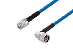 PE3C6203 - Plenum N Male Right Angle to N Female Low PIM Cable Using SPP-250-LLPL Coax Using Times Microwave Parts