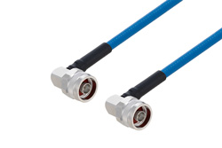 PE3C6206 - Plenum N Male Right Angle to N Male Right Angle Low PIM Cable Using SPP-250-LLPL Coax Using Times Microwave Parts