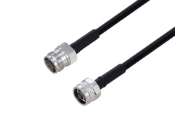 PE3C6336 - Outdoor Rated 4.3-10 Female to N Male Low PIM Cable Using SPO-250 Coax Using Times Microwave Parts
