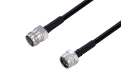 PE3C6351 - Fire Rated 4.3-10 Female to N Male Low PIM Cable Using SPF-250 Coax Using Times Microwave Parts