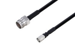 PE3C6353 - Fire Rated 4.3-10 Female to NEX10 Male Low PIM Cable Using SPF-250 Coax Using Times Microwave Parts