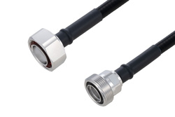 PE3C6509 - Fire Rated 7/16 DIN Male to 7/16 DIN Female Low PIM Cable Using SPF-375 Coax Using Times Microwave Parts