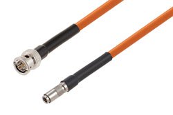 PE3C8743/OR - 75 Ohm BNC Male to 75 Ohm 1.0/2.3 Male 12G SDI Cable Using 75 Ohm 4694R-OR Coax