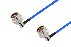 PE3CA1049 - N Male Right Angle to N Male Right Angle Cable Using PE-141FLEX Coax, RoHS