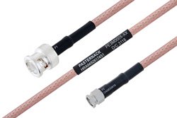 PE3M0005 - MIL-DTL-17 BNC Male to SMA Male Cable Using M17/60-RG142 Coax