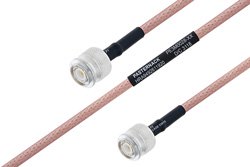 PE3M0028 - MIL-DTL-17 TNC Male to TNC Male Cable Using M17/60-RG142 Coax