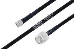 PE3M0054 - MIL-DTL-17 SMA Male to TNC Male Cable Using M17/84-RG223 Coax