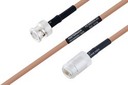 PE3M0059 - MIL-DTL-17 BNC Male to N Female Cable Using M17/128-RG400 Coax