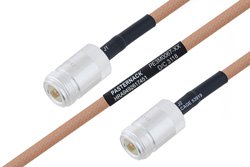 PE3M0067 - MIL-DTL-17 N Female to N Female Cable Using M17/128-RG400 Coax