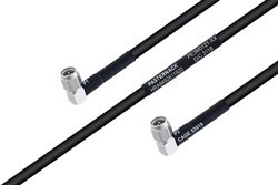 PE3M0121 - MIL-DTL-17 SMA Male Right Angle to SMA Male Right Angle Cable Using M17/28-RG58 Coax